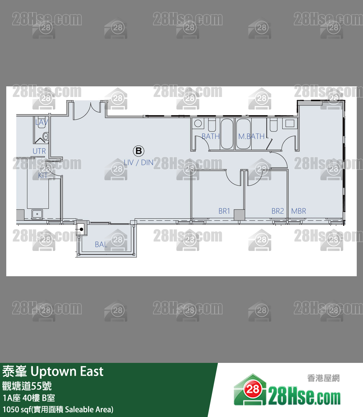 泰峯 1A座40樓 B室 平面圖