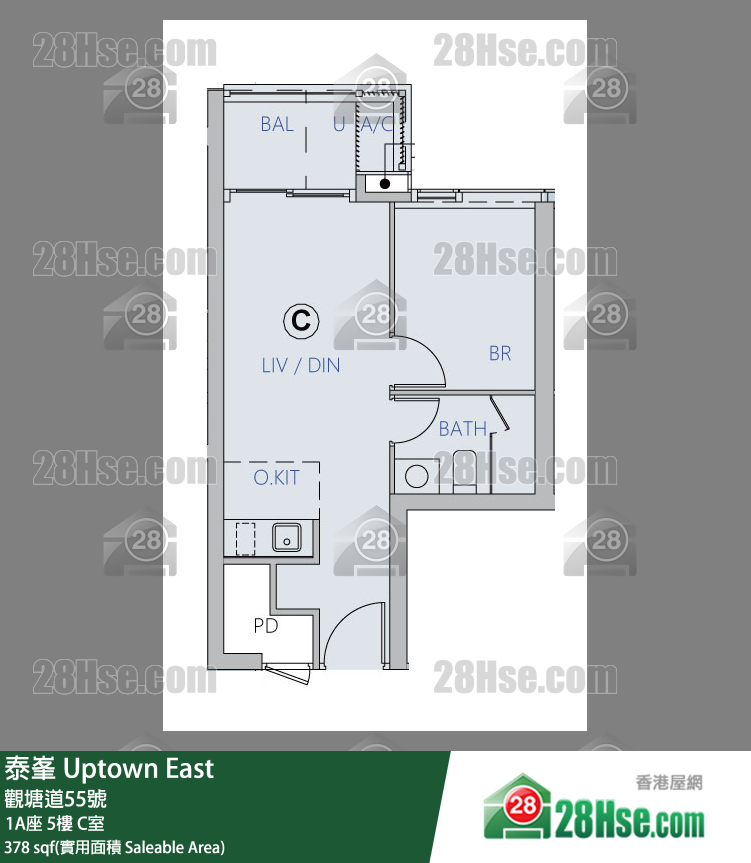 泰峯 1A座 5樓 C室 平面圖