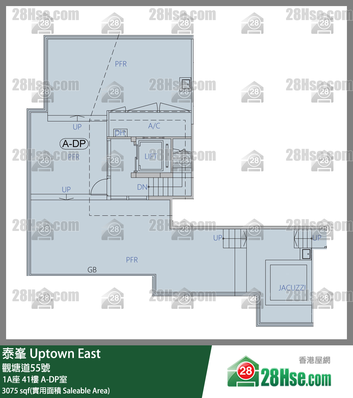 泰峯 1A座41樓 A-DP室 平面圖