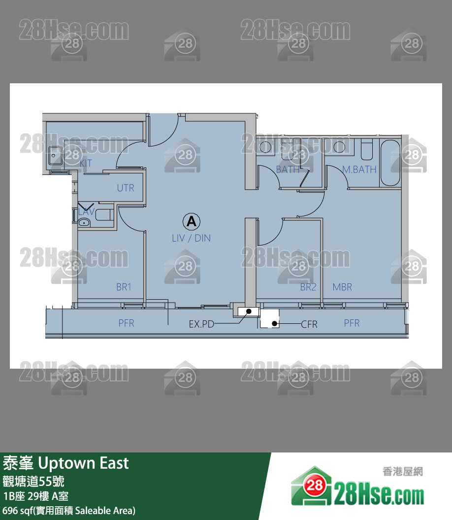 泰峯 1B座 29樓 A室 平面圖