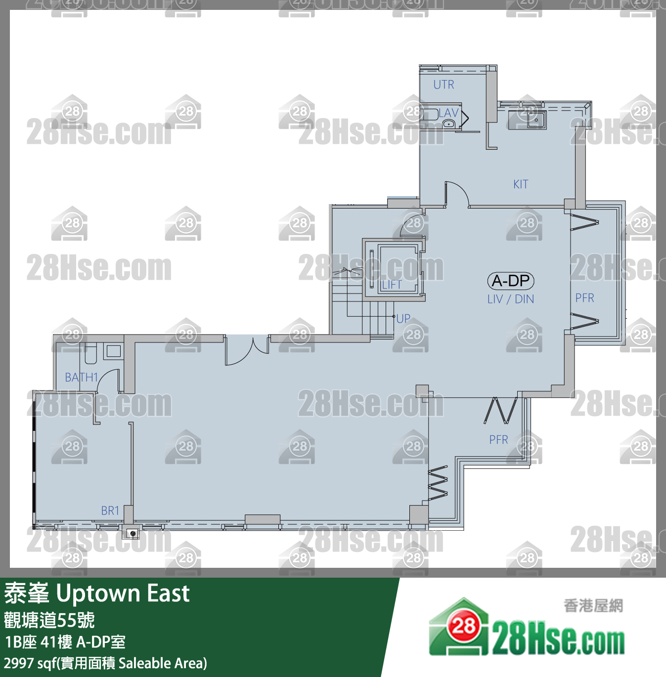 泰峯 1B座41樓 A-DP室 平面圖