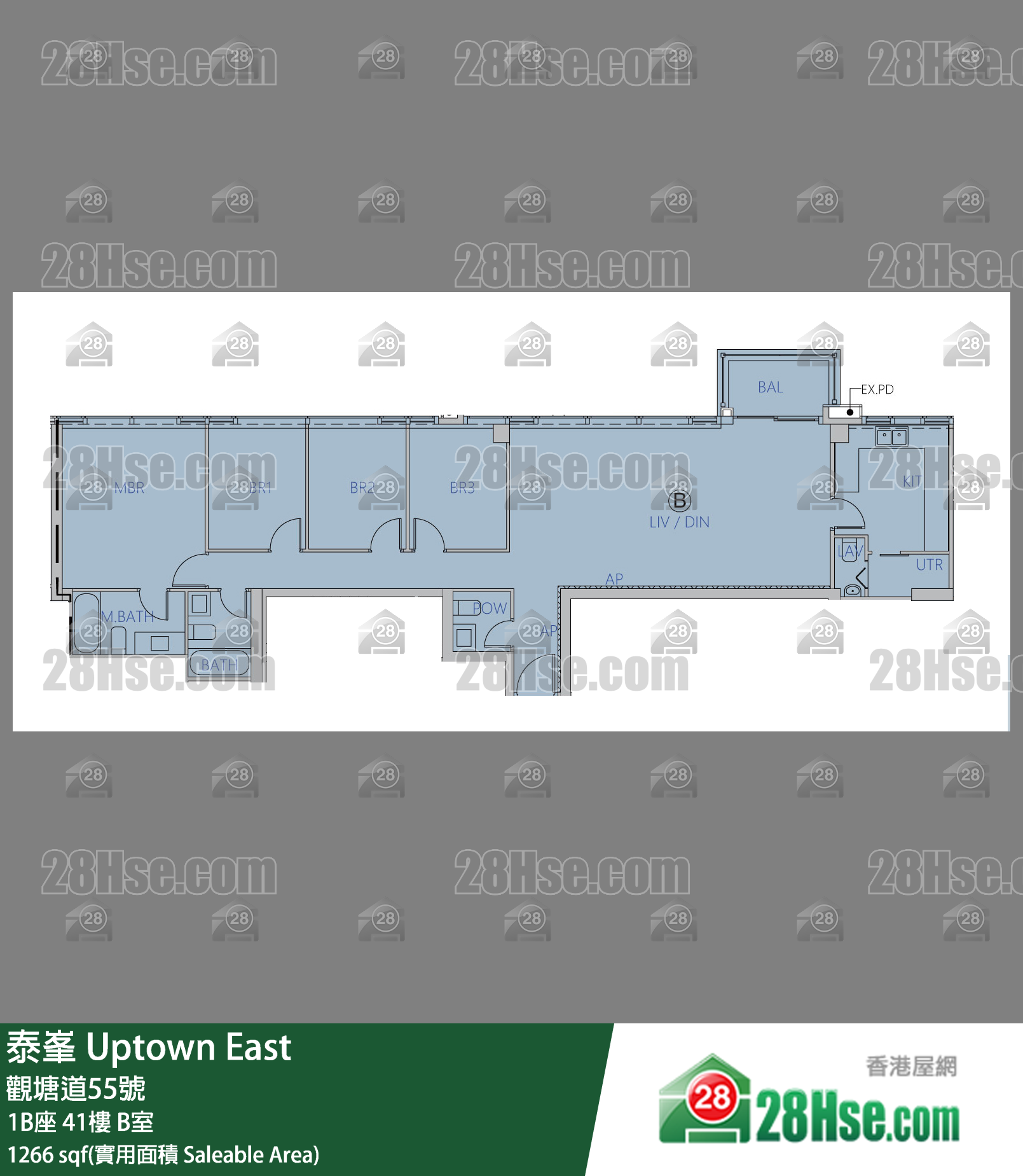 泰峯 1B座41樓 B室 平面圖