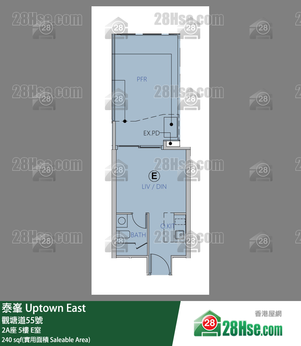 泰峯 2A座 5樓 E室 平面圖