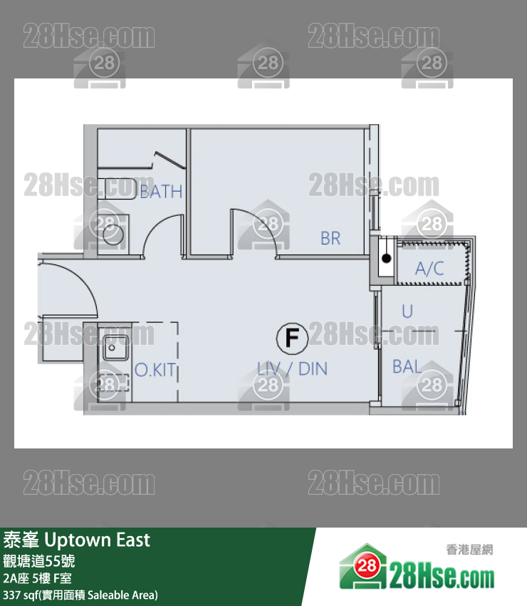 泰峯 2A座 5楼 F室 平面图