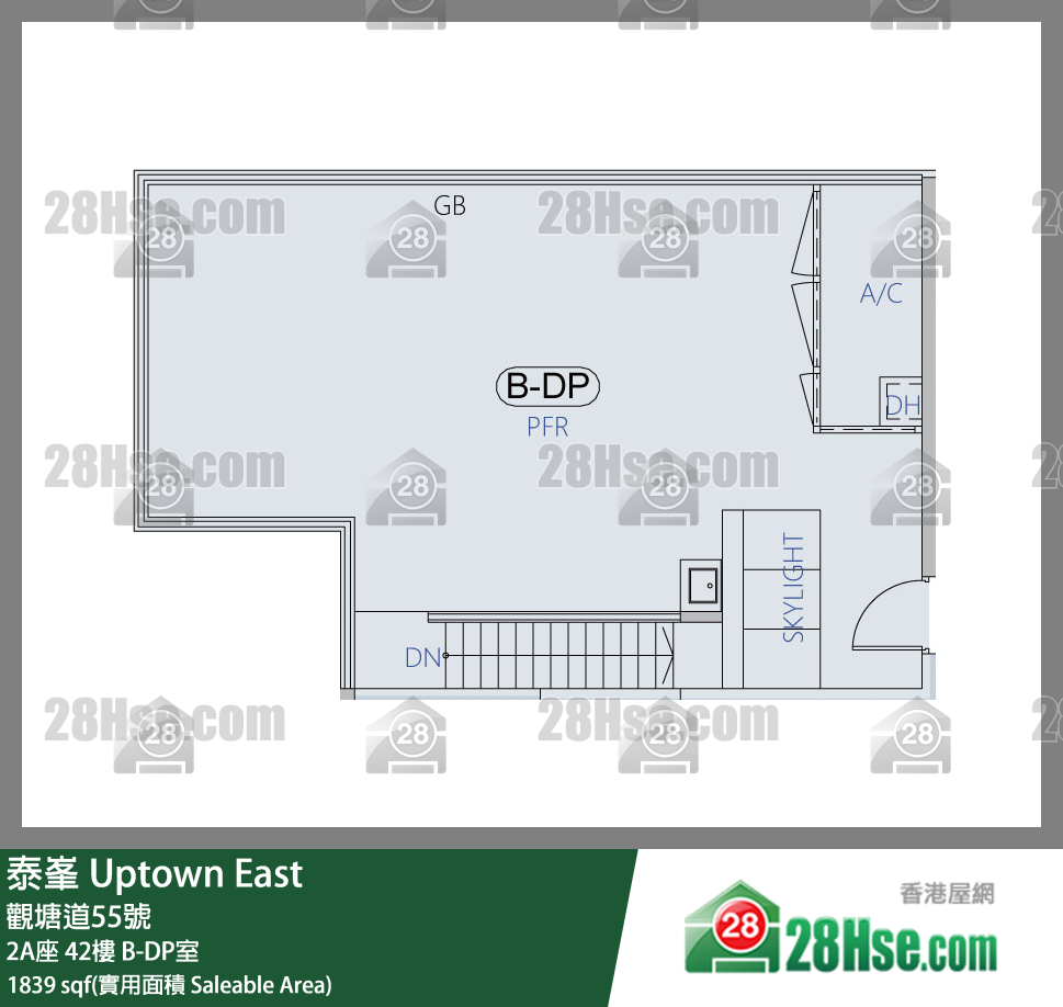 泰峯 2A座42樓 B-DP室 平面圖