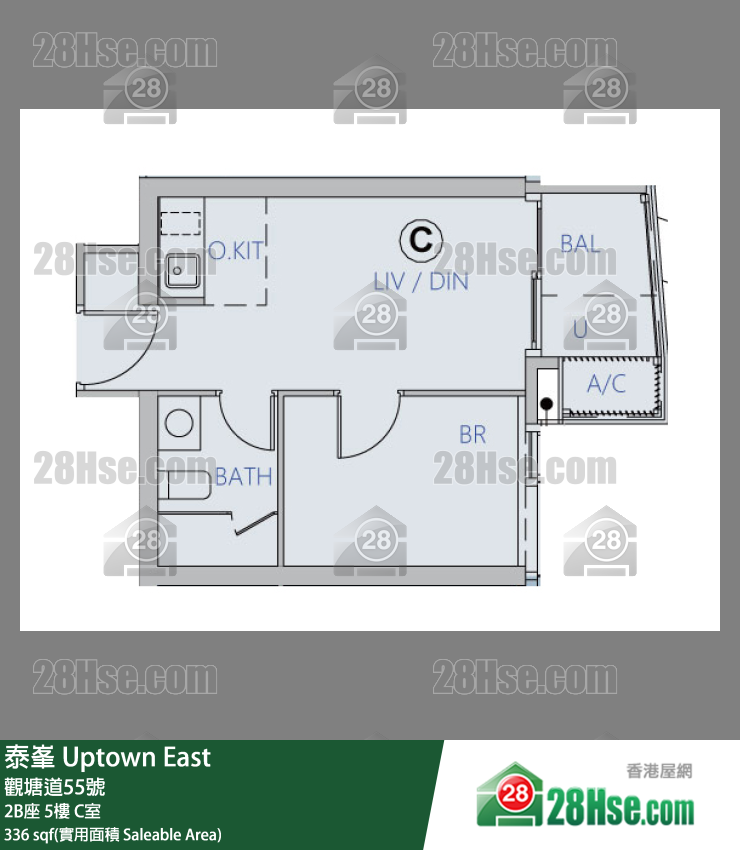 泰峯 2B座 5樓 C室 平面圖