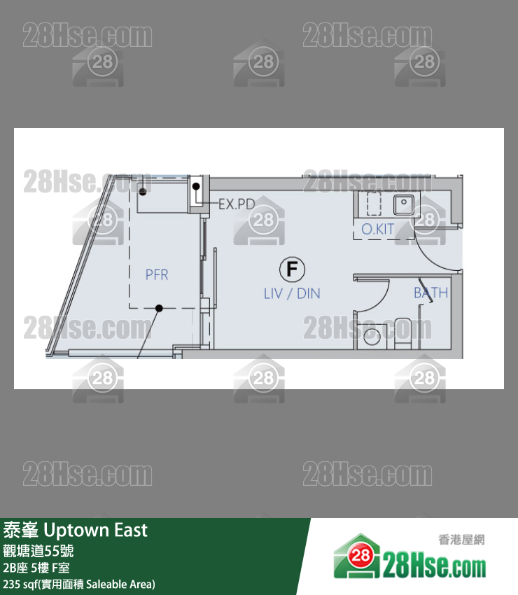 泰峯 2B座 5樓 F室 平面圖