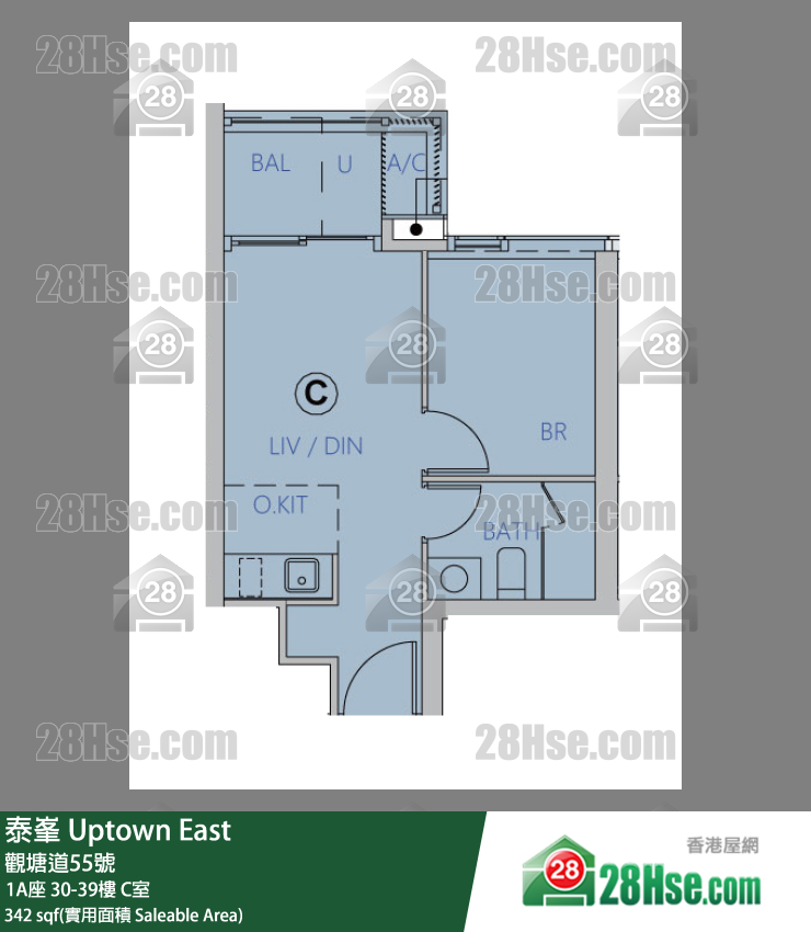 泰峯 1A座 37樓 C室 平面圖