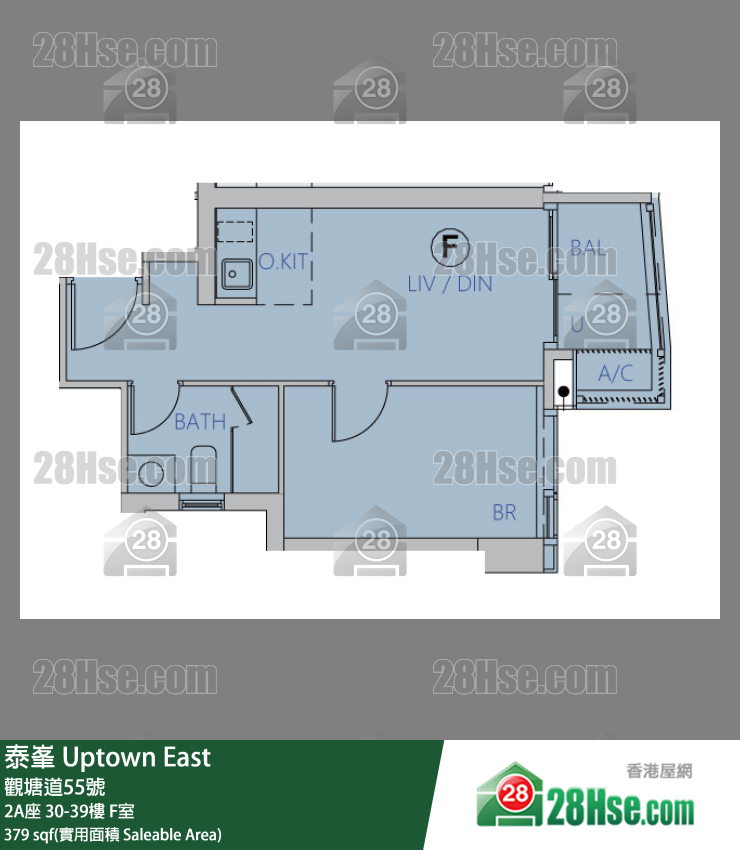 泰峯 2A座 39樓 F室 平面圖
