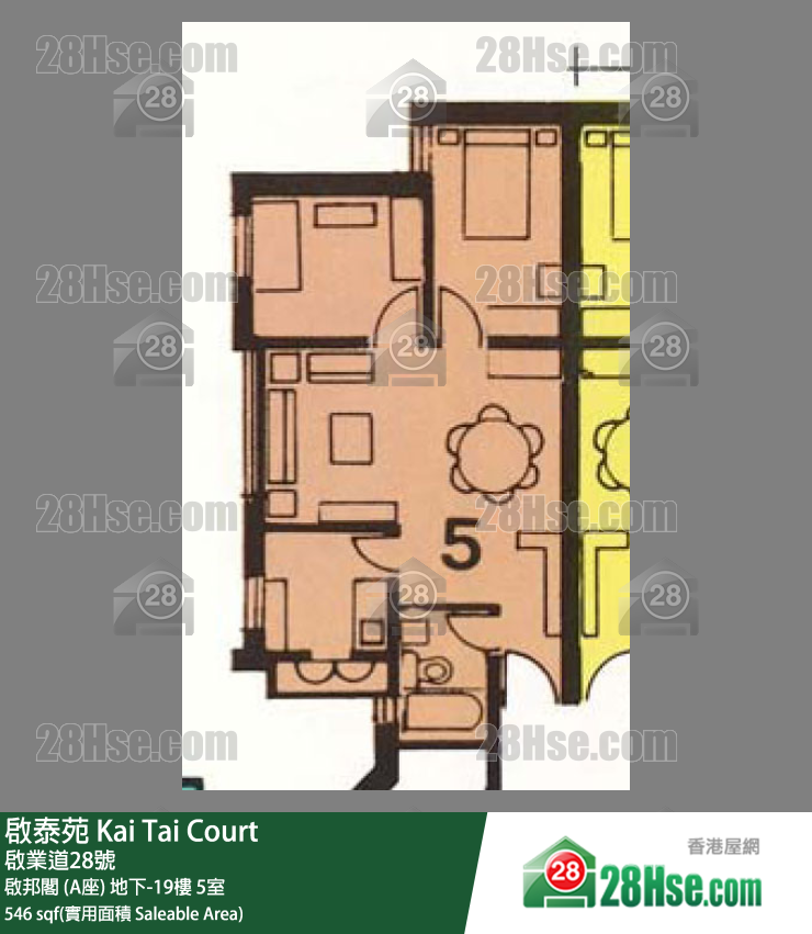 啟泰苑 啟邦閣 (A座)地下 5室 平面圖