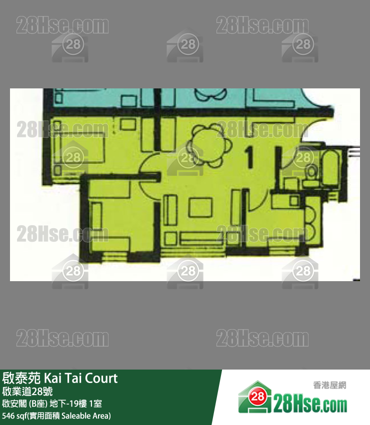 啟泰苑 啟安閣 (B座)地下 1室 平面圖