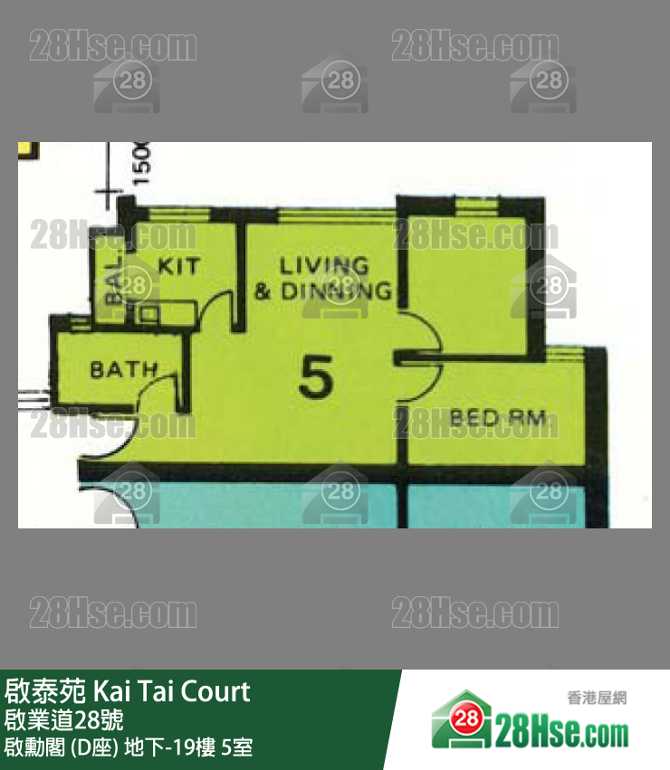 啟泰苑 啟勳閣 (D座)5樓 5室 平面圖