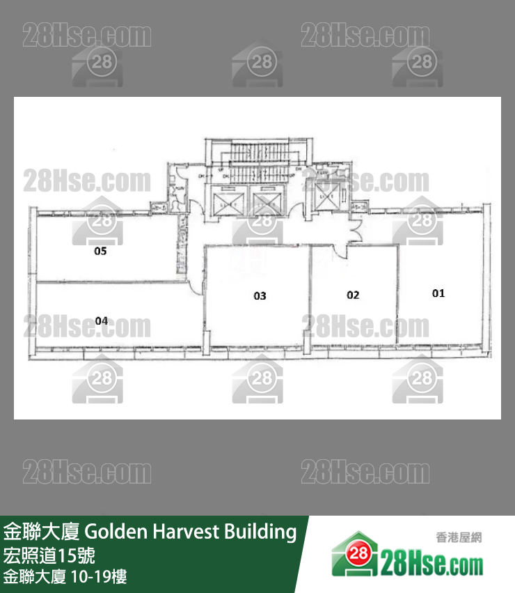 金聯大廈 10-19樓 平面圖