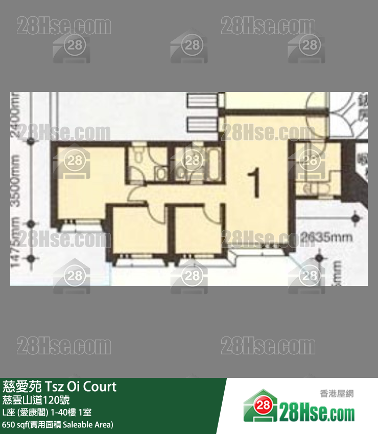 慈爱苑 L座 (爱康阁)31楼 1室 平面图