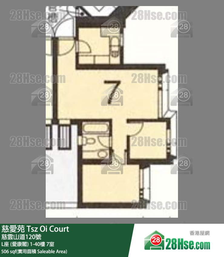 慈爱苑 L座 (爱康阁)26楼 7室 平面图