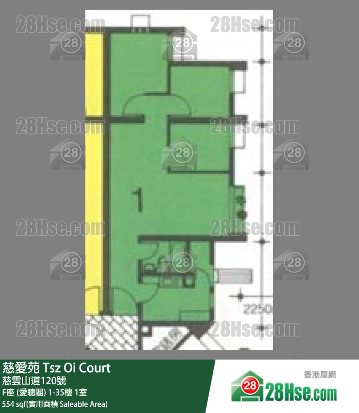 慈愛苑 F座 (愛聰閣) 11樓 1室 平面圖