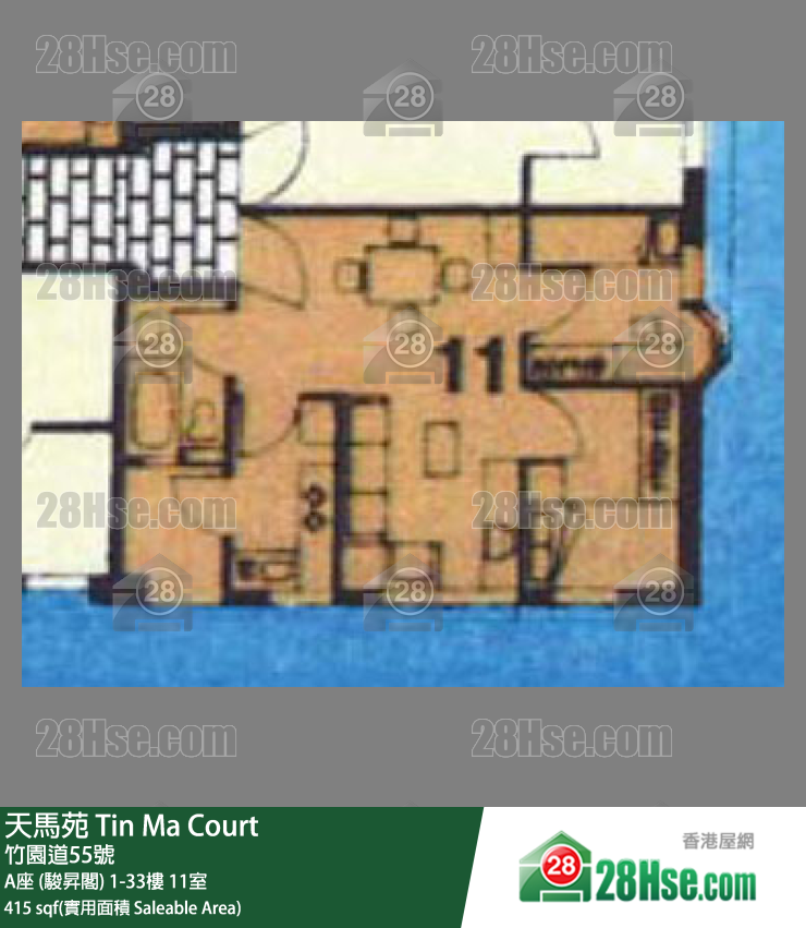 天馬苑 A座 (駿昇閣)29樓 11室 平面圖