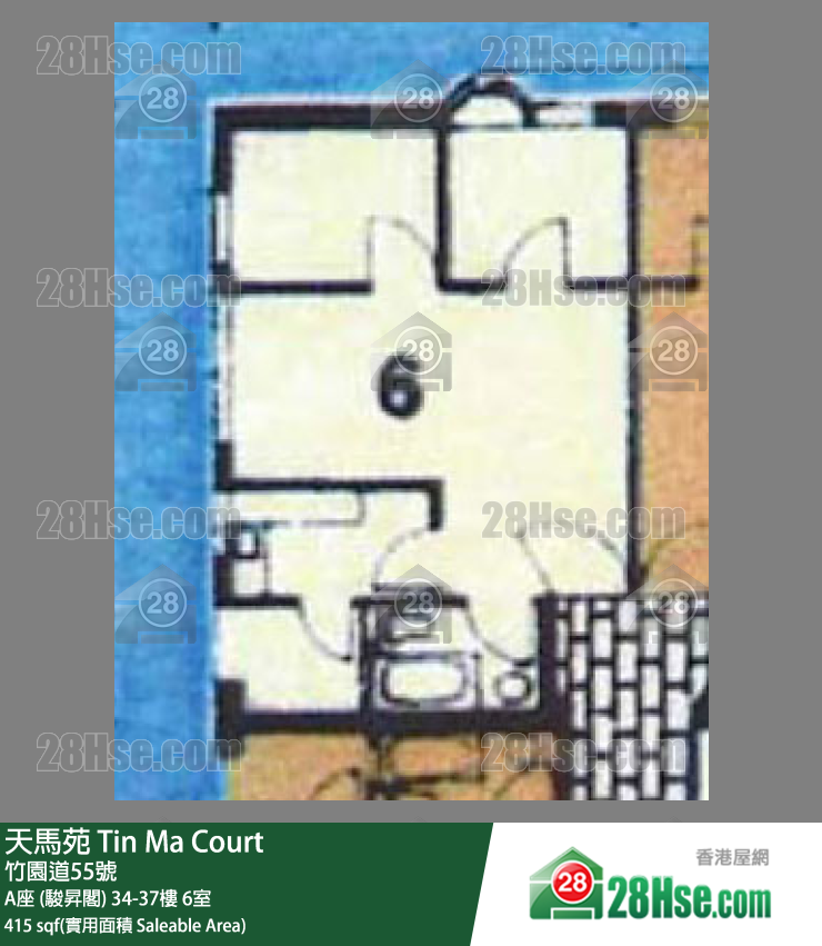 天馬苑 A座 (駿昇閣)36樓 6室 平面圖
