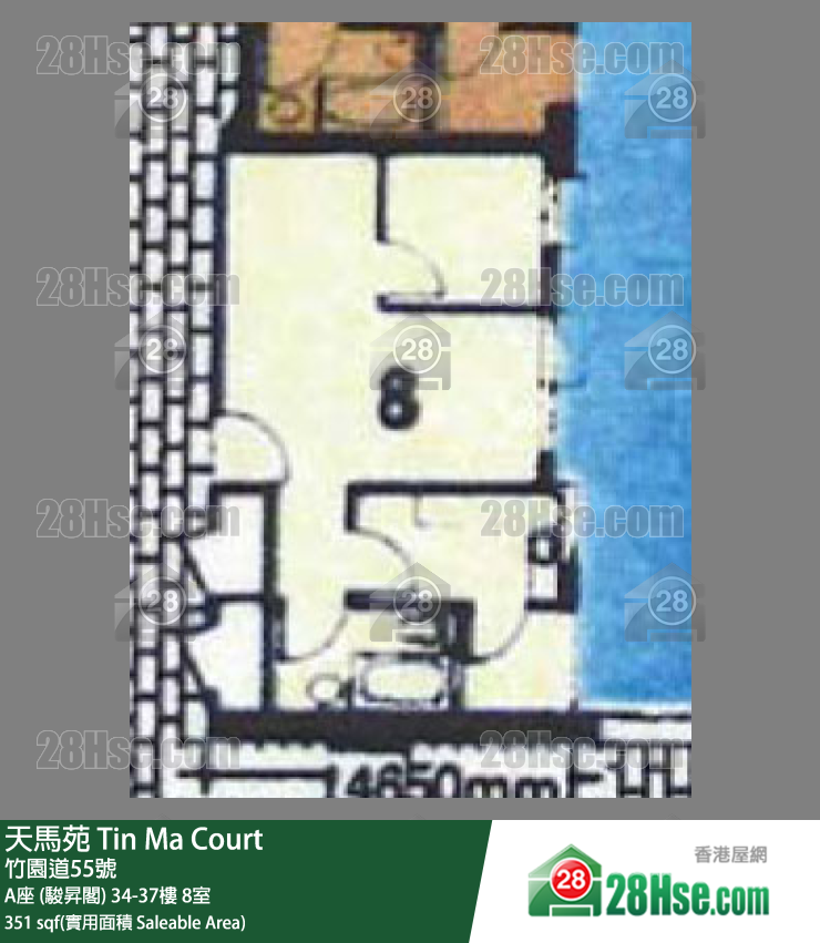 天馬苑 A座 (駿昇閣)37樓 8室 平面圖