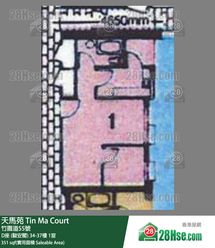 天馬苑 D座 (駿安閣)36樓 1室 平面圖