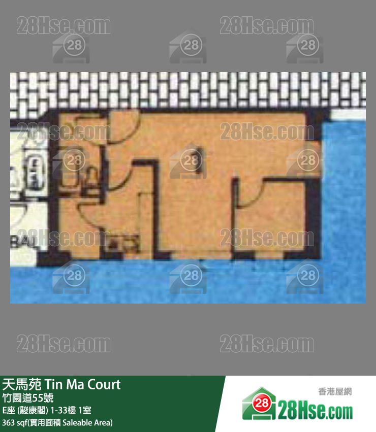 天馬苑 E座 (駿康閣)13樓 1室 平面圖
