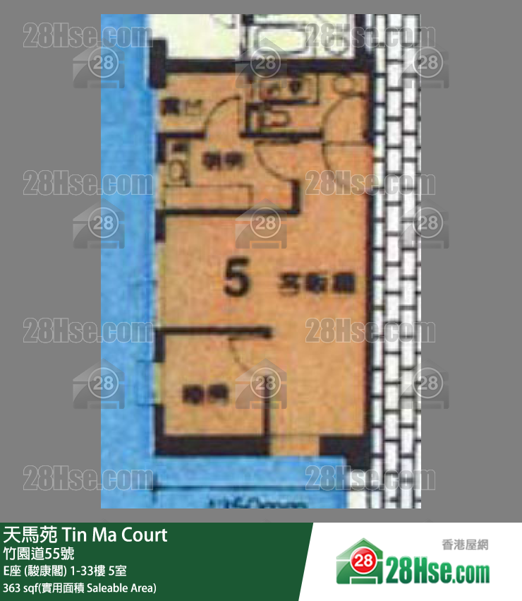 天马苑 单位平面图(由 28Hse 提供)