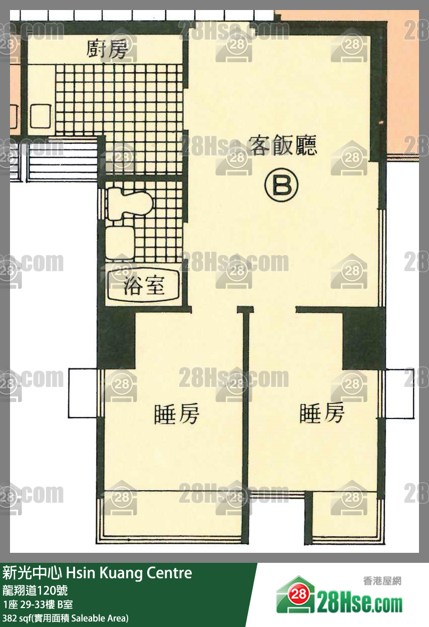 新光中心 1座 30樓 B室 平面圖