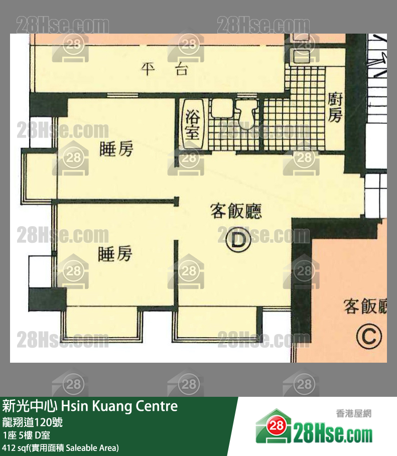 新光中心 1座5樓 D室 平面圖