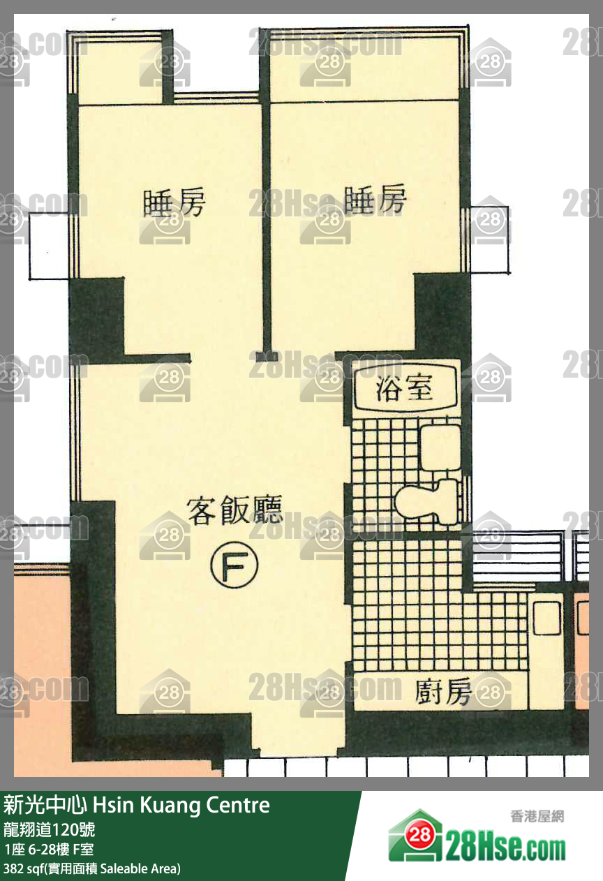 新光中心 1座24樓 F室 平面圖