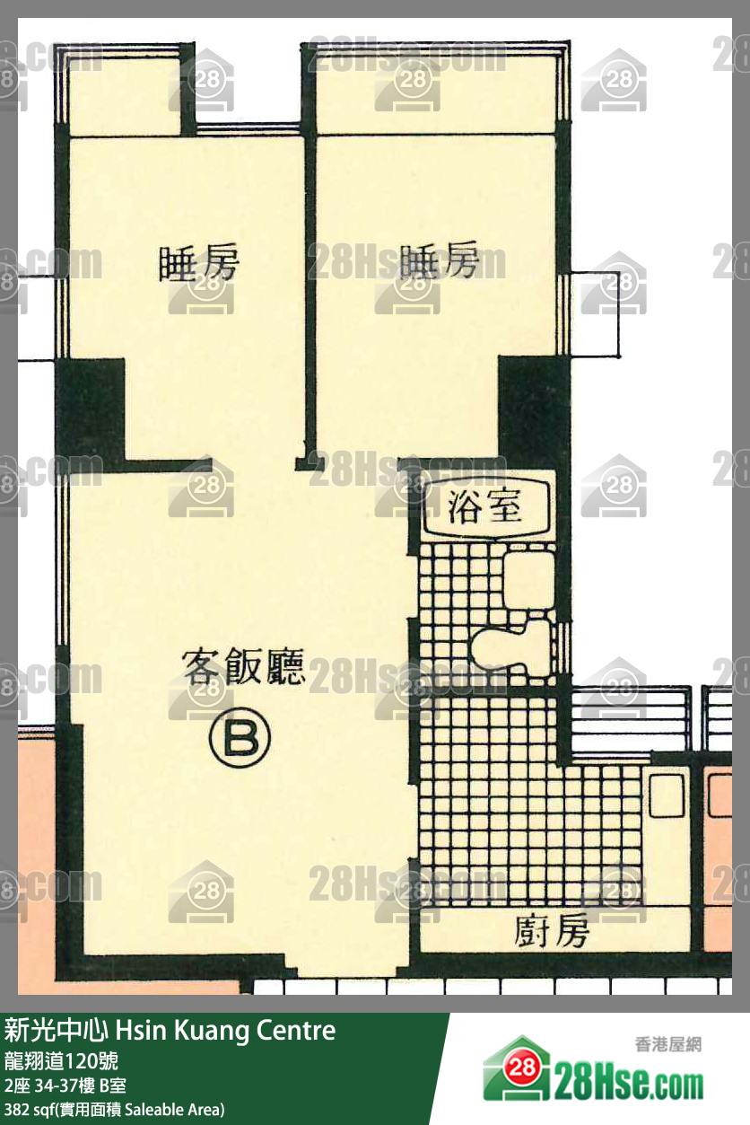 新光中心 2座37樓 B室 平面圖