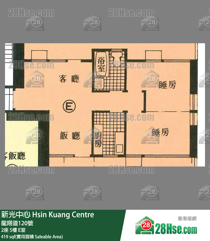 新光中心 2座5樓 E室 平面圖