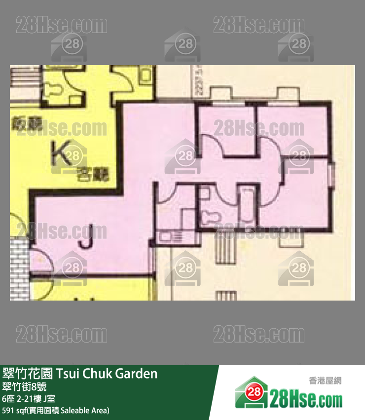 Tsui Chuk Garden Unit FloorPlan (Provided by 28Hse)