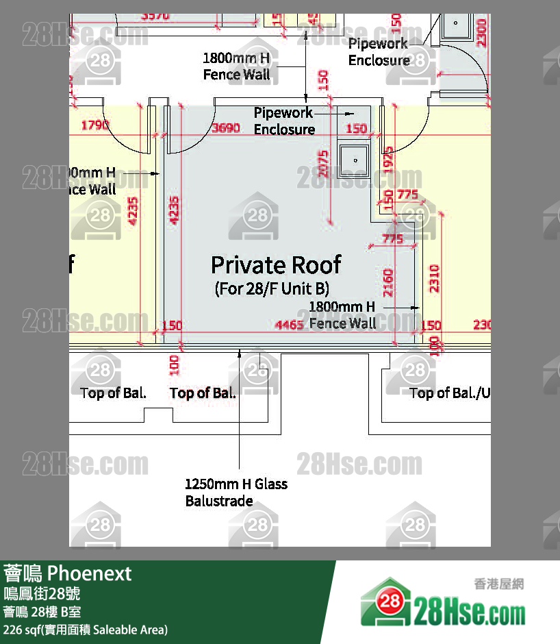 荟鸣 单位平面图(由 28Hse 提供)