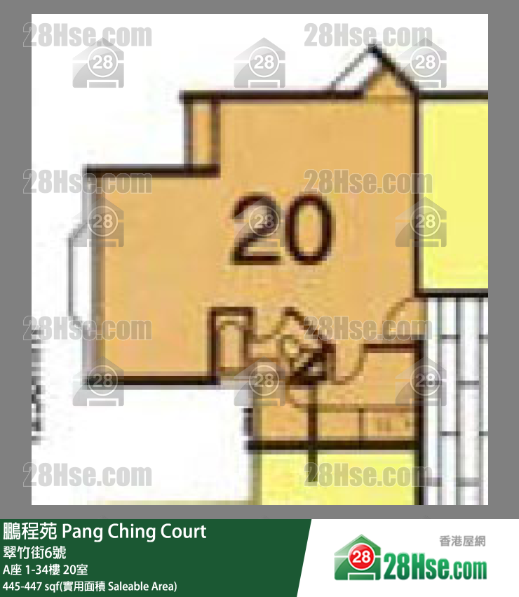 鹏程苑 A座21楼 20室 平面图