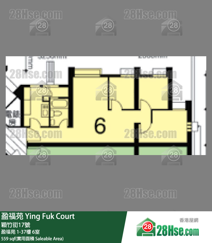 盈福苑 盈福苑14樓 6室 平面圖