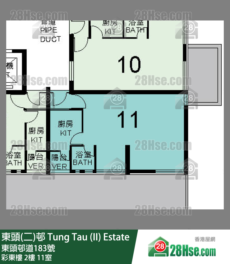 東頭(二)邨 彩東樓2樓 11室 平面圖