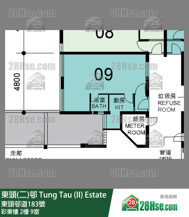 東頭(二)邨 彩東樓2樓 9室 平面圖