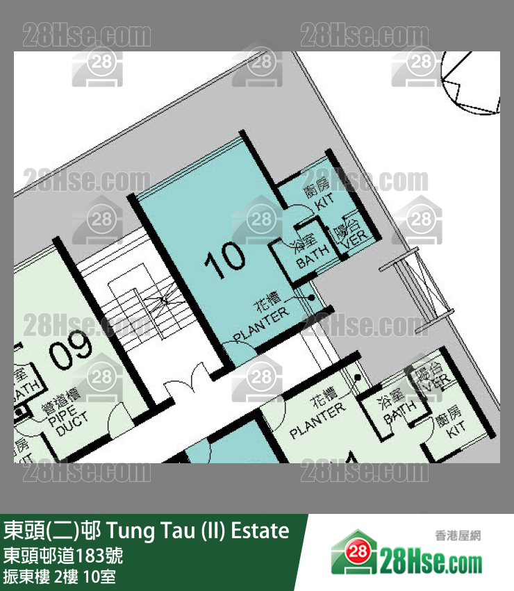東頭(二)邨 振東樓2樓 10室 平面圖