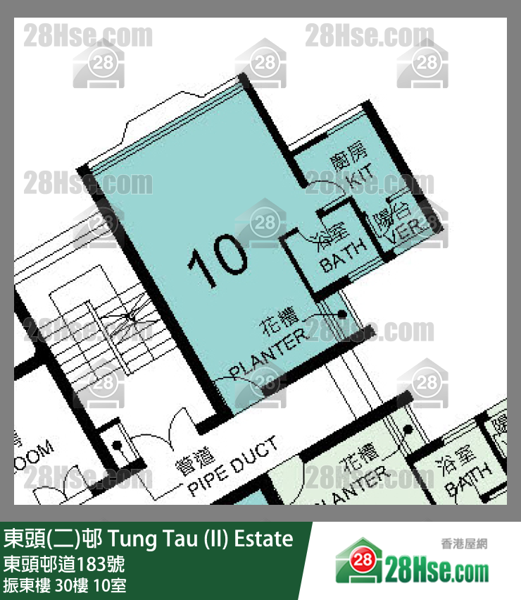 東頭(二)邨 振東樓30樓 10室 平面圖