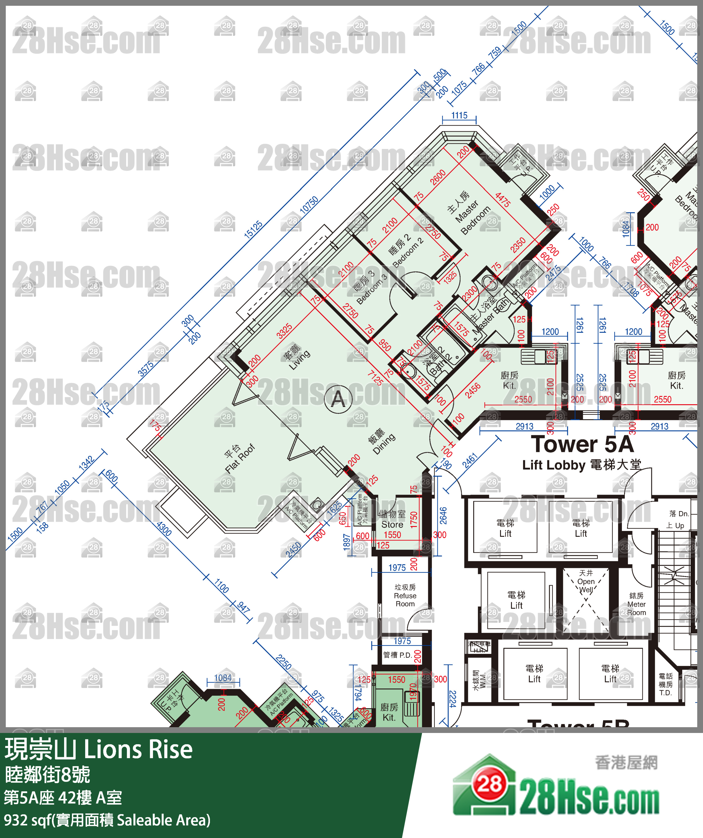 現崇山 單位平面圖(由 28Hse 提供)