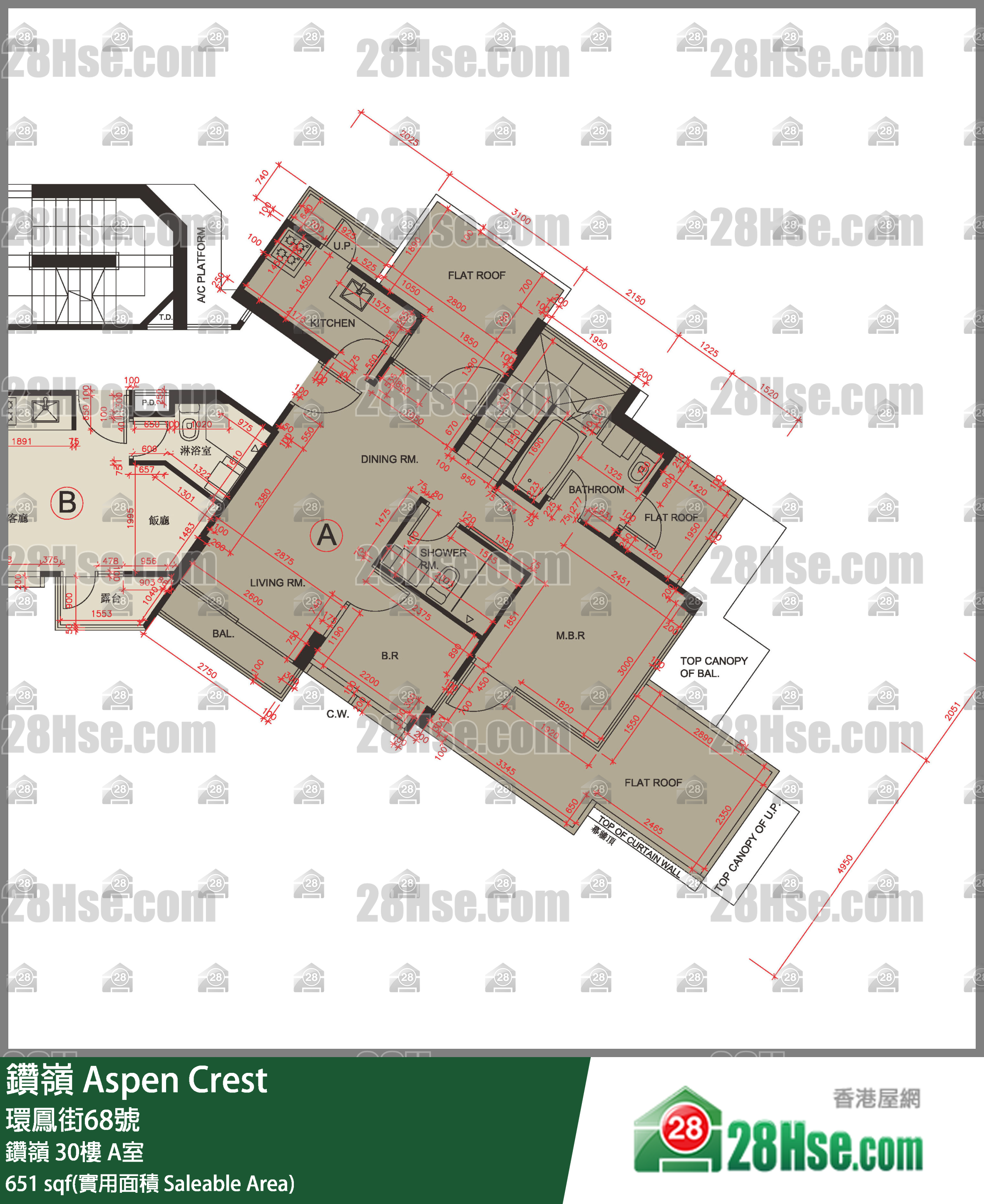 钻岭 钻岭 30楼 A室 平面图