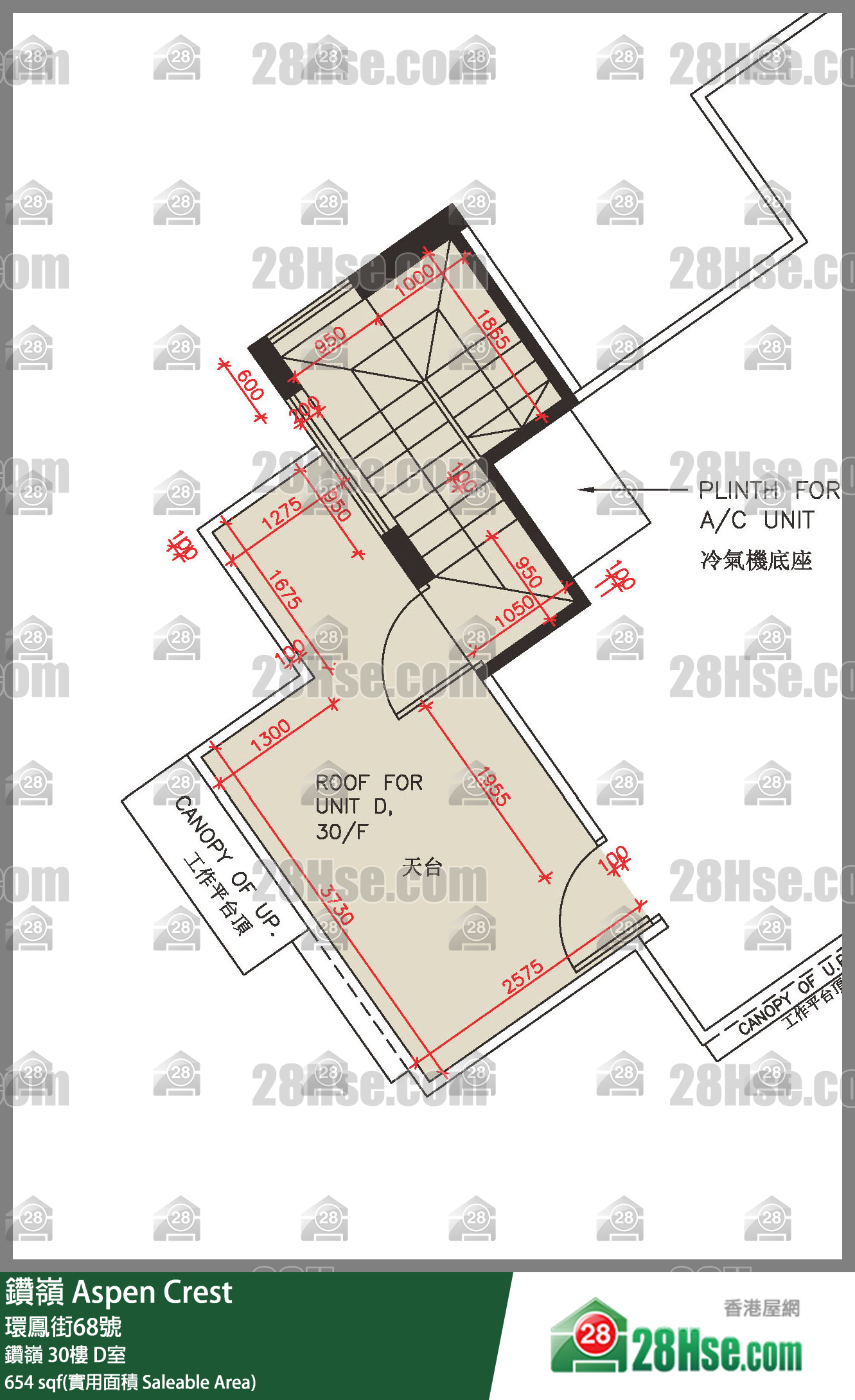 钻岭 钻岭30楼 D室 平面图