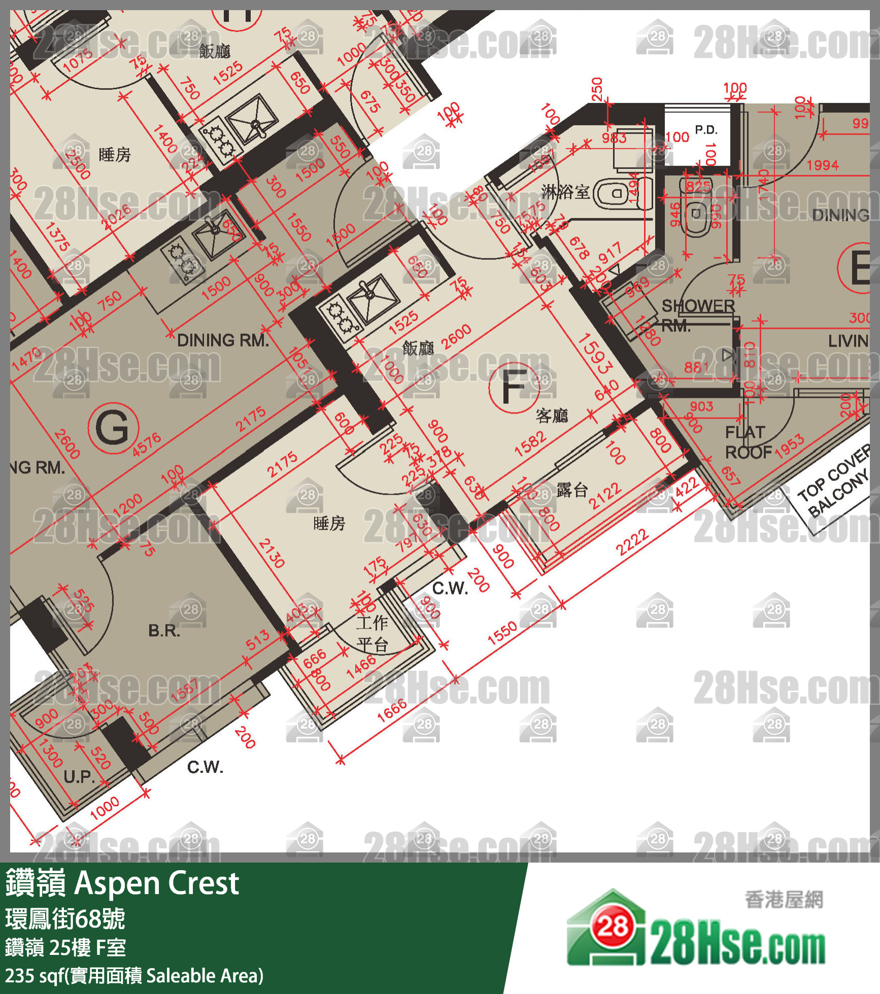 钻岭 钻岭 25楼 F室 平面图