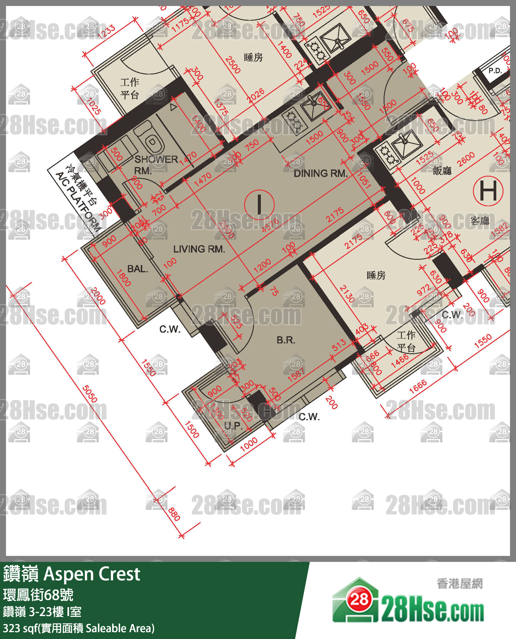 钻岭 钻岭22楼 I室 平面图
