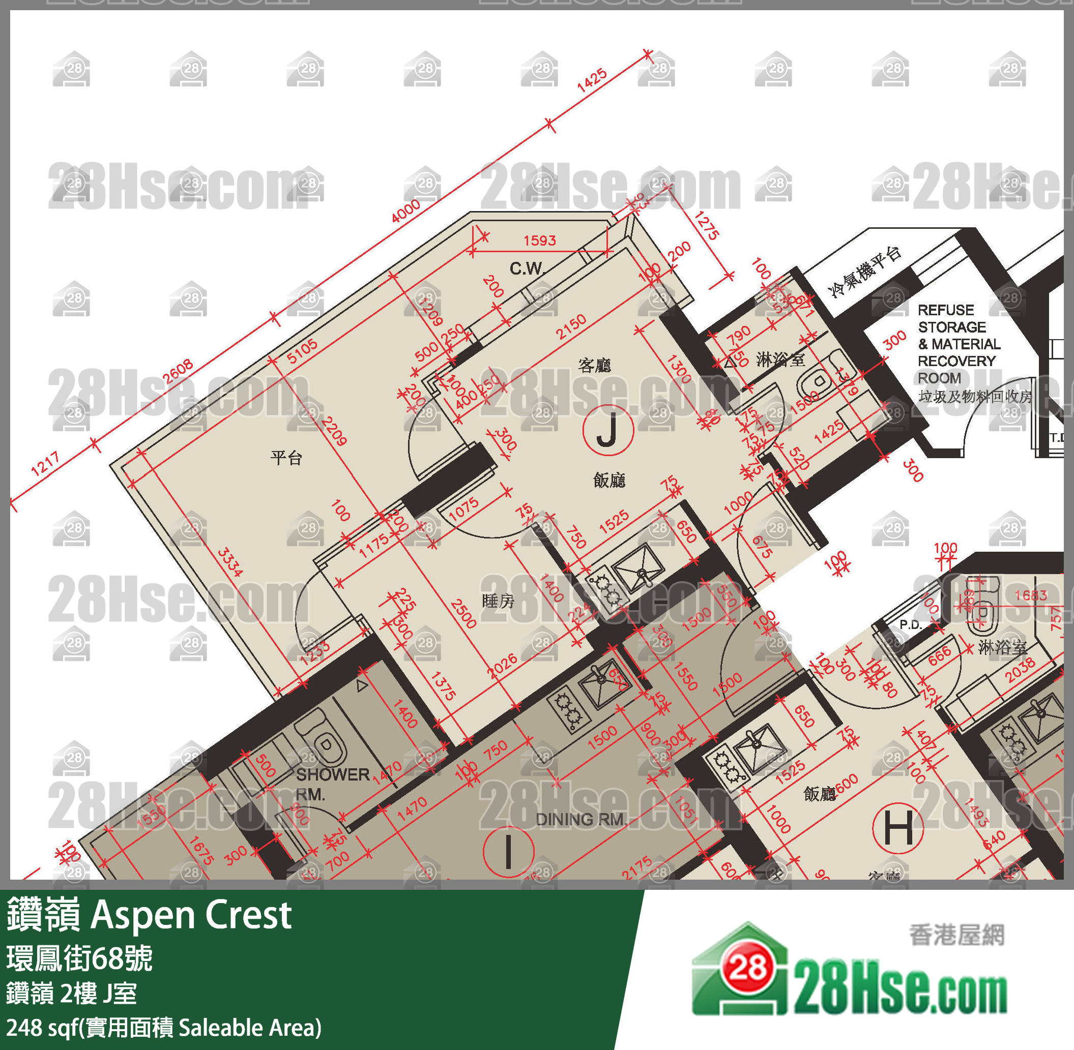 钻岭 钻岭 2楼 J室 平面图