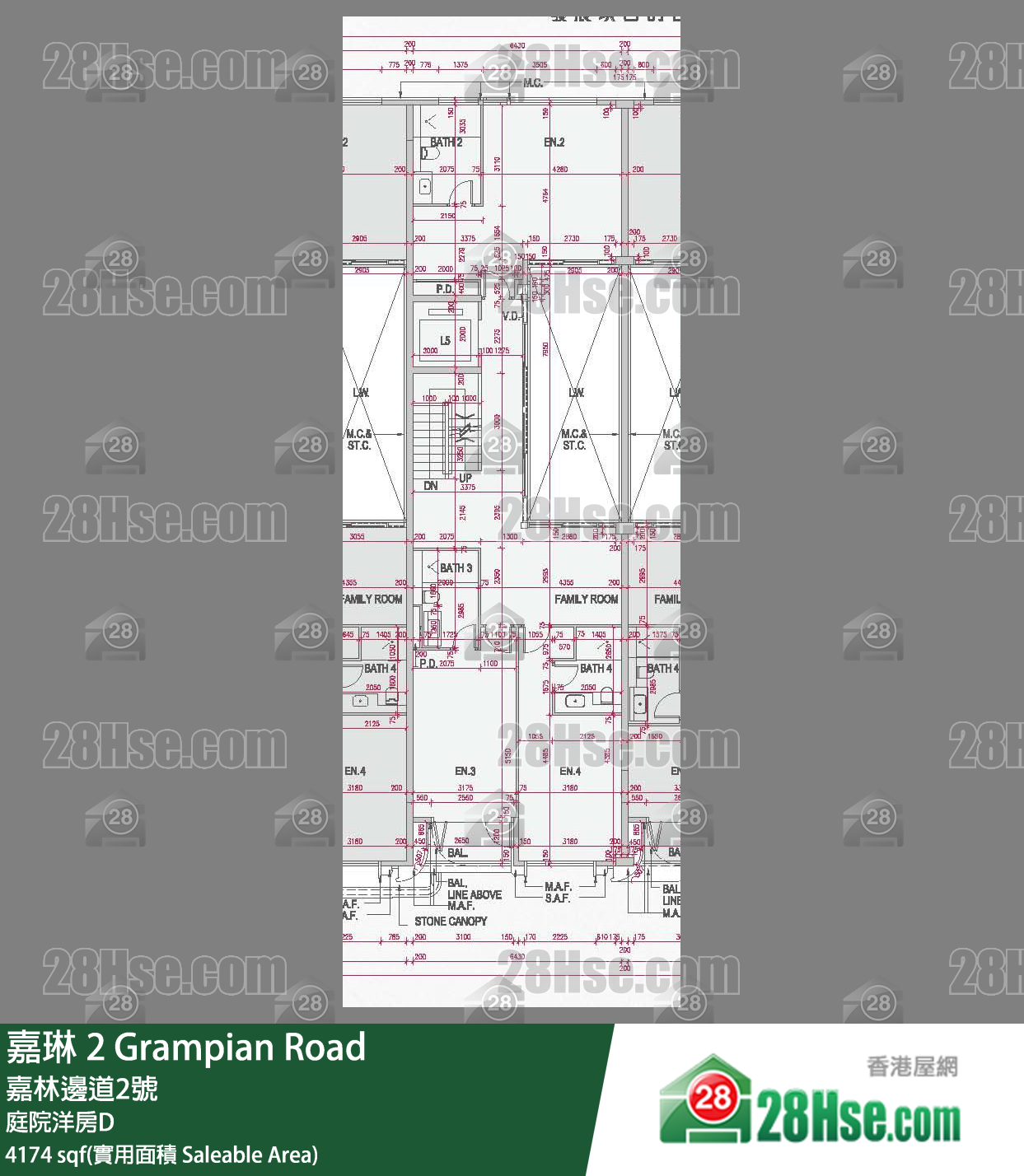 嘉琳 独立屋 庭院洋房D 平面图