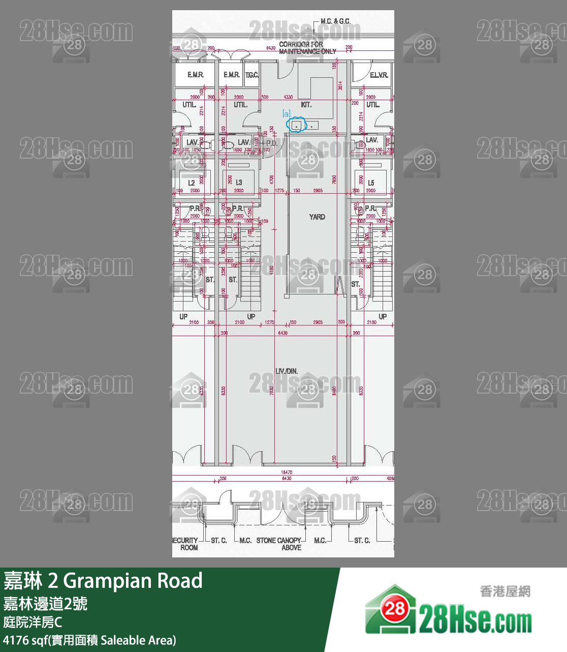 嘉琳 独立屋 庭院洋房C 平面图
