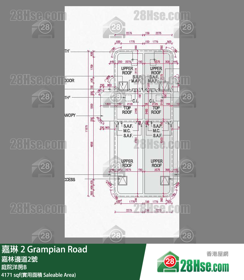 嘉琳 独立屋 庭院洋房B 平面图