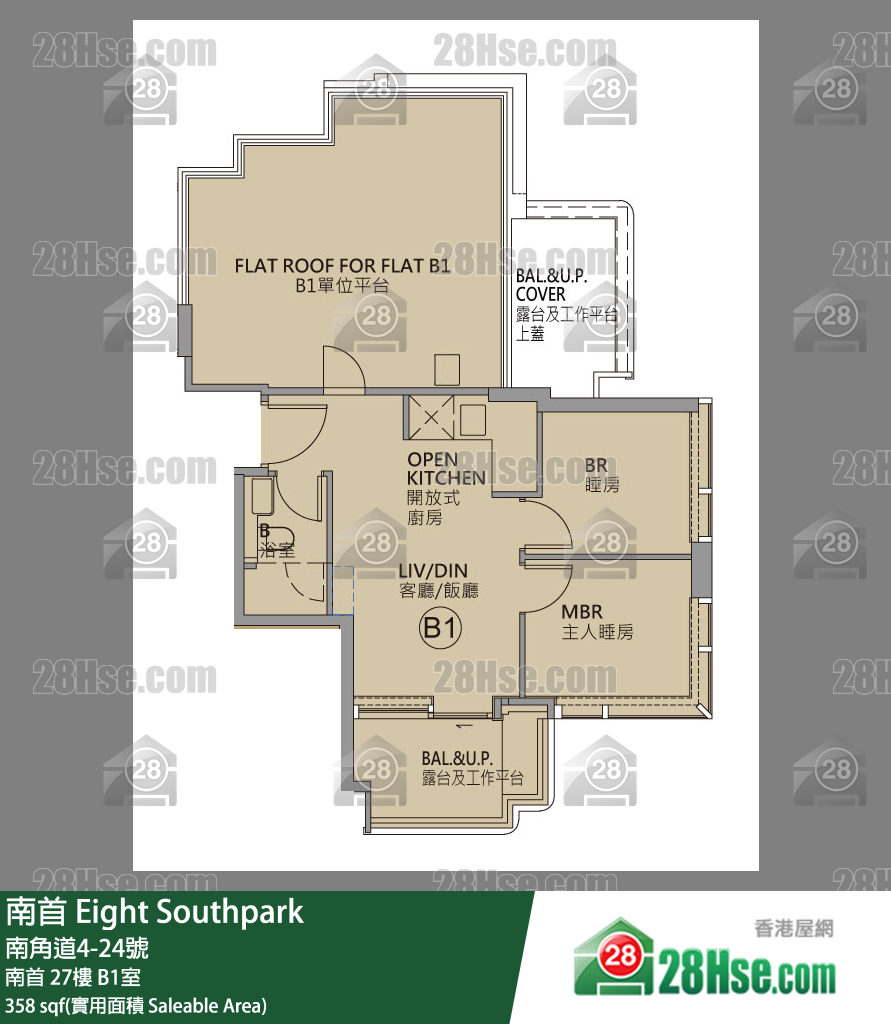 南首 南首27樓 B1室 平面圖