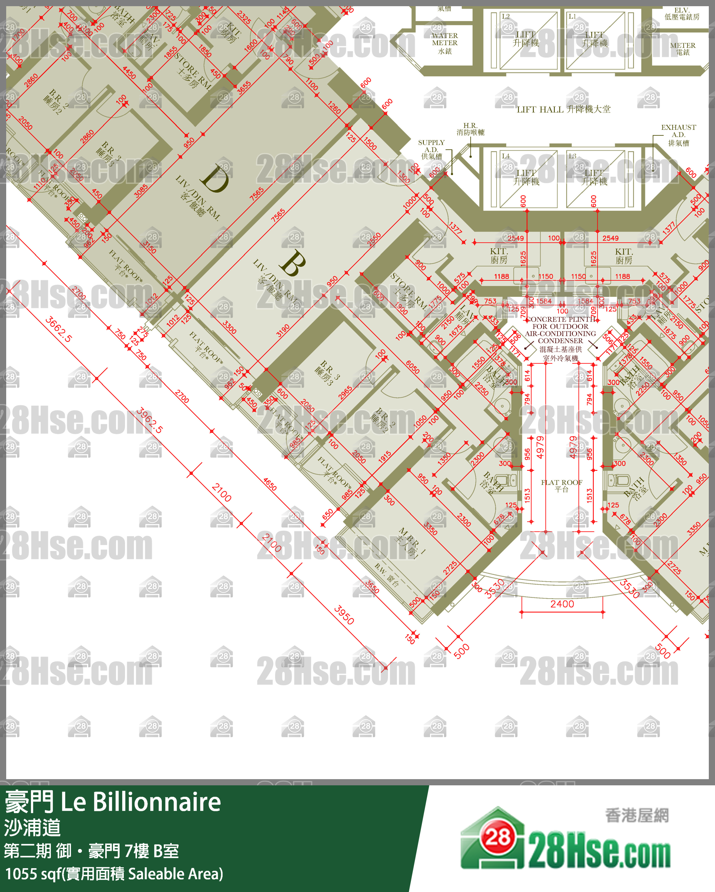 豪門 第二期御‧豪門7樓 B室 平面圖